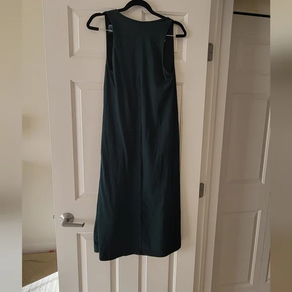 Zara Green Sheath Dress V-Neck Sleeveless - Picture 6 of 9